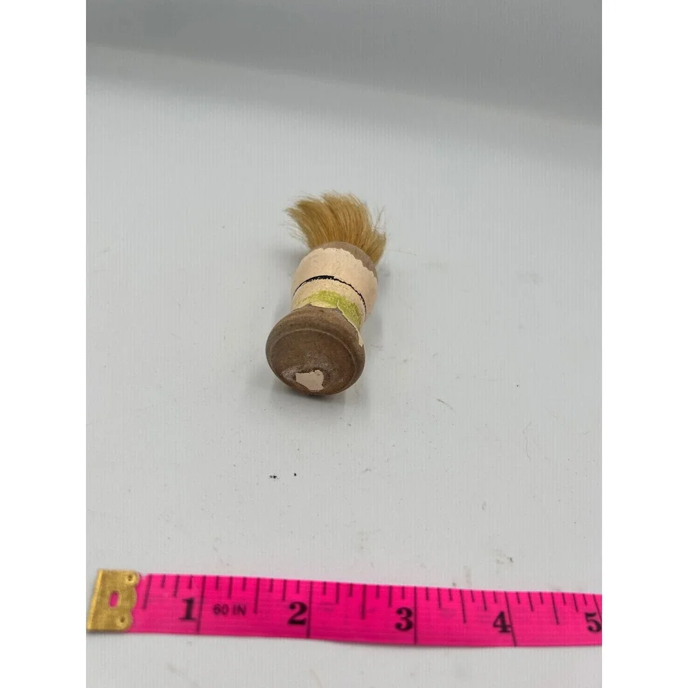 Vintage Wooden Shaving Brush Natural Bristle Barber Shave Tool Primitive Decor